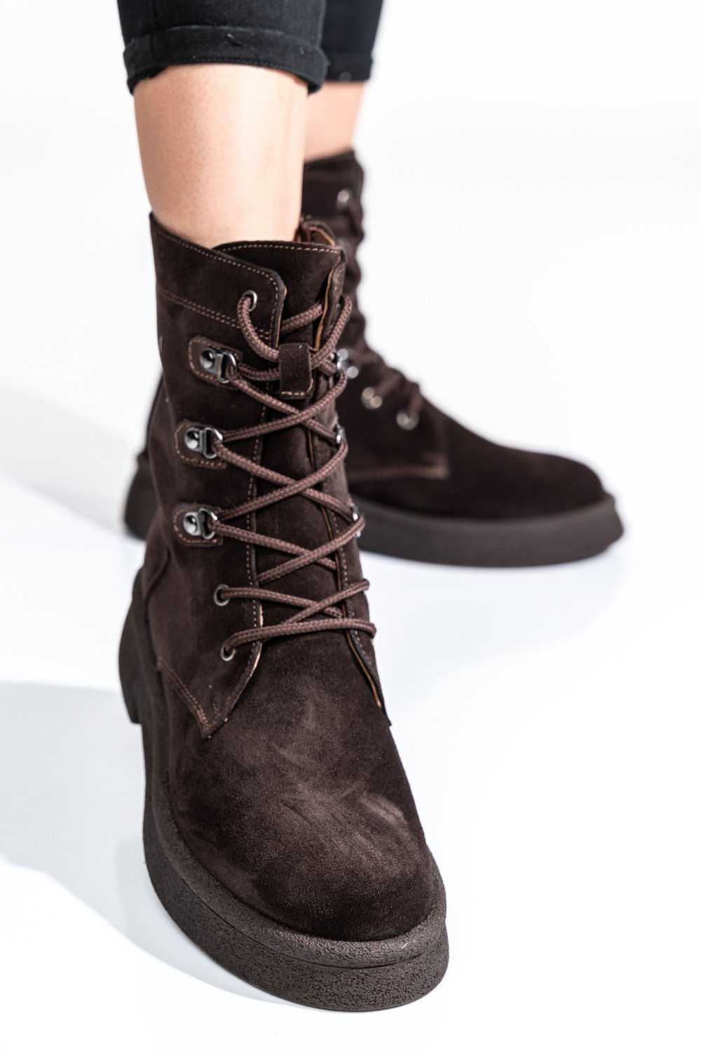 Barna természetes bőr bakancs 2s7h32-050sp