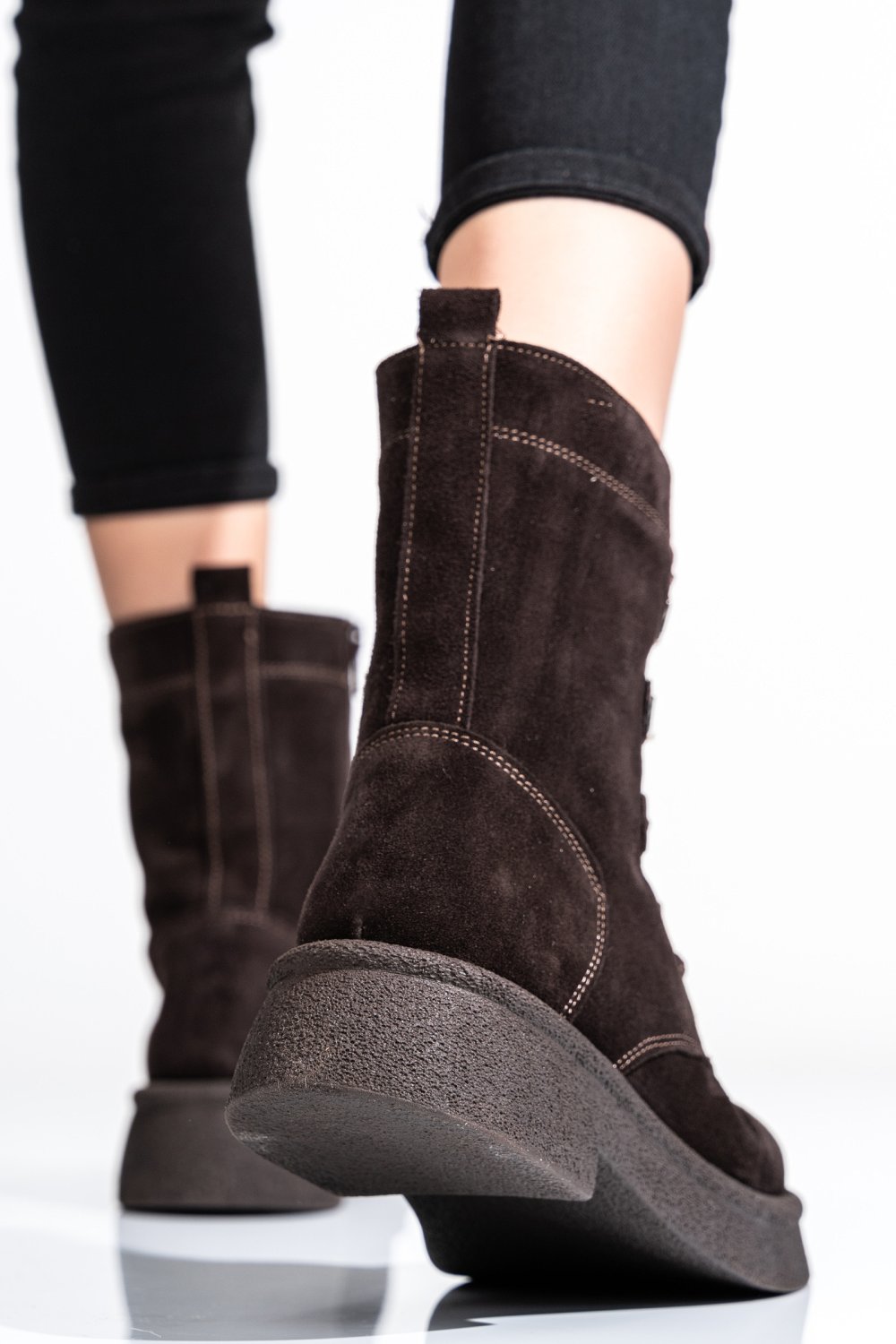 Barna természetes bőr bakancs 2s7h32-050sp