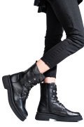 Fekete természetes bőr bakancs 2s7h32-050np
