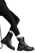 Fekete természetes bőr bakancs 2s7h32-050np