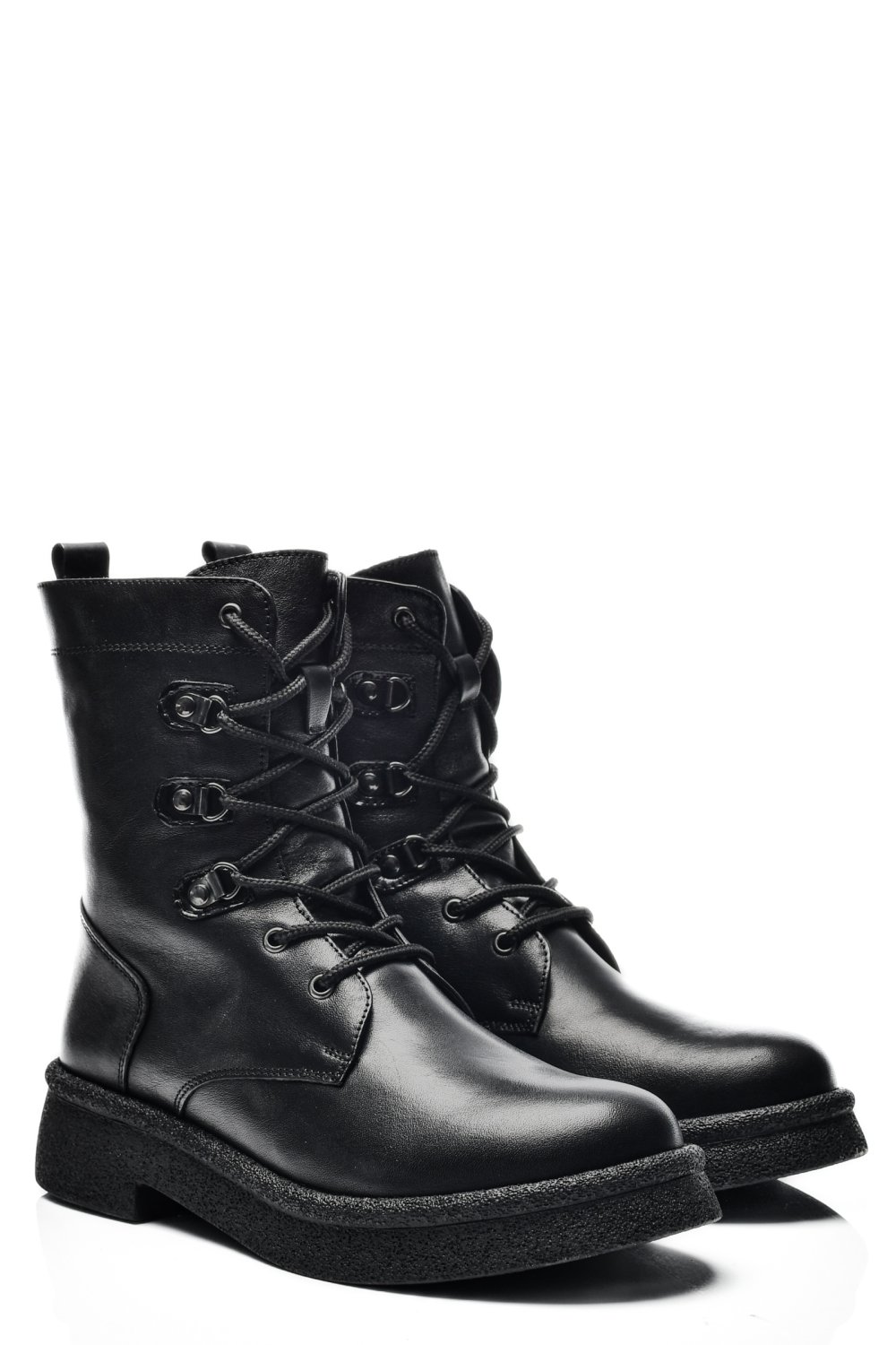 Fekete természetes bőr bakancs 2s7h32-050np