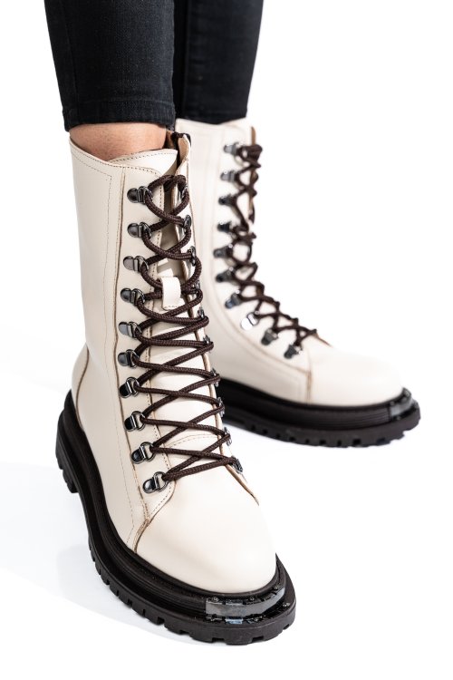 Bézs természetes bőr bakancs 2s7h32-037np