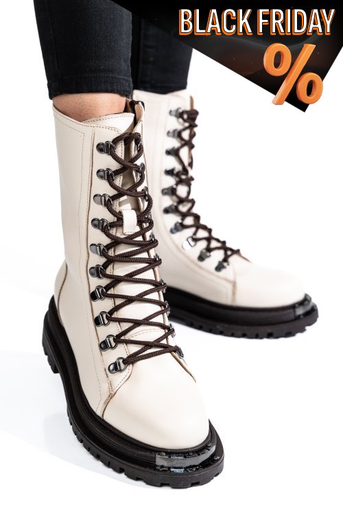 Bézs természetes bőr bakancs 2s7h32-037np