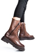 Barna természetes bőr bakancs 2s7h32-036np