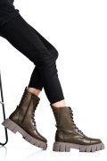 Zöld természetes bőr bakancs 2s7h32-048np