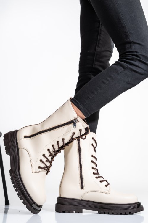 Bézs természetes bőr bakancs 2s7h32-036np