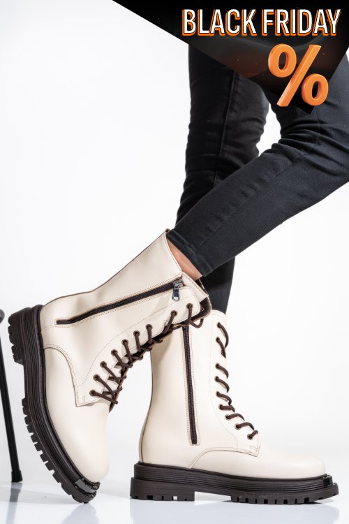 Bézs természetes bőr bakancs 2s7h32-036np