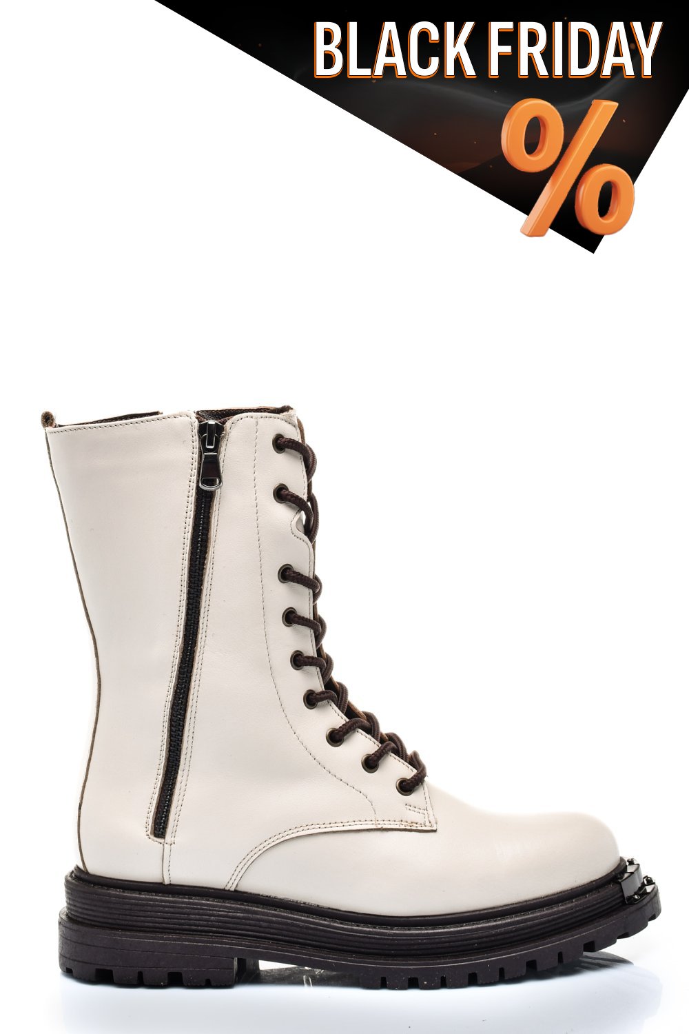 Bézs természetes bőr bakancs 2s7h32-036np