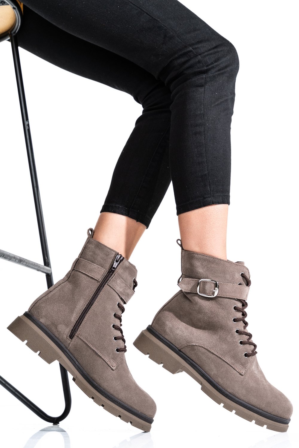 Barna természetes bőr bakancs 2s7h32-034sp