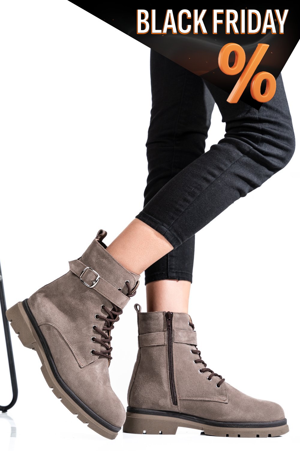 Barna természetes bőr bakancs 2s7h32-034sp