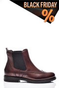 Barna természetes bőr bakancs 6s7h483