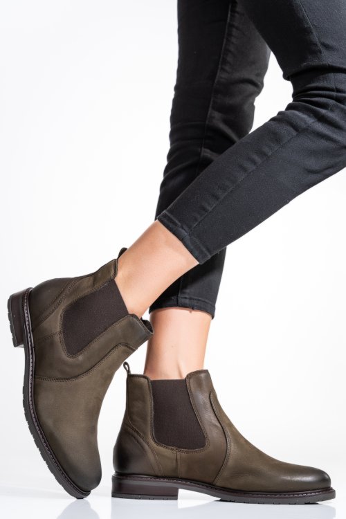 Barna természetes bőr bakancs 6s7h486