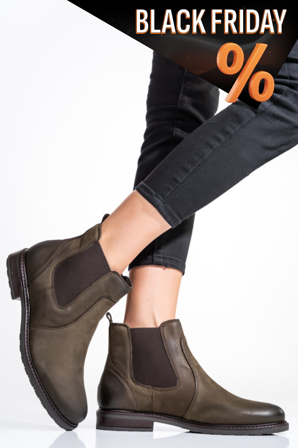 Barna természetes bőr bakancs 6s7h486