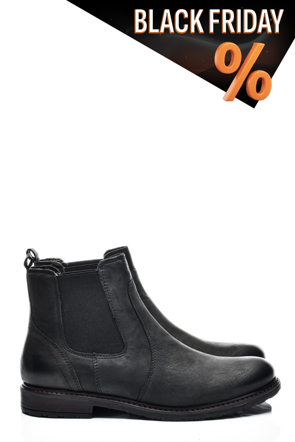 Fekete természetes bőr bakancs 6s7h486