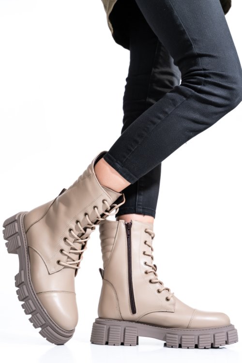 Bézs természetes bőr bakancs 2s7h32-048np