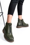 Zöld természetes bőr bakancs 2s7h32-035fl