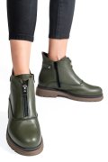 Zöld természetes bőr bakancs 2s7h32-035fl