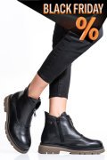 Fekete természetes bőr bakancs 2s7h32-035np
