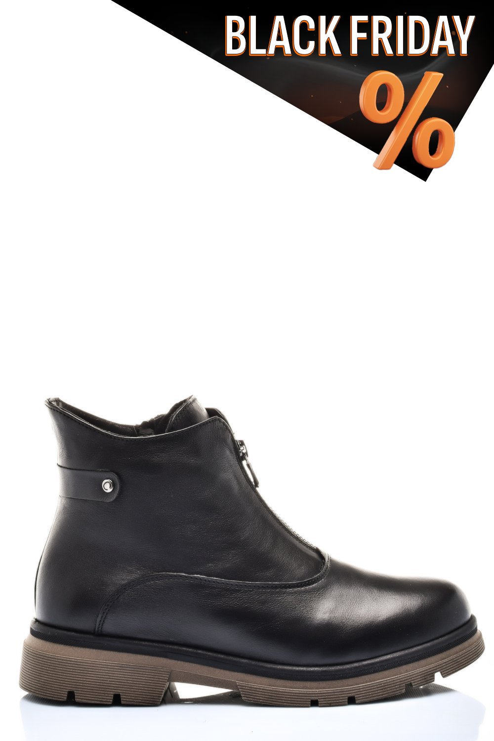 Fekete természetes bőr bakancs 2s7h32-035np