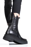 Fekete természetes bőr csizma 2s7h32-051np