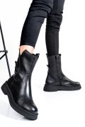Fekete természetes bőr csizma 2s7h32-051np