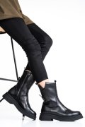 Fekete természetes bőr csizma 2s7h32-051np