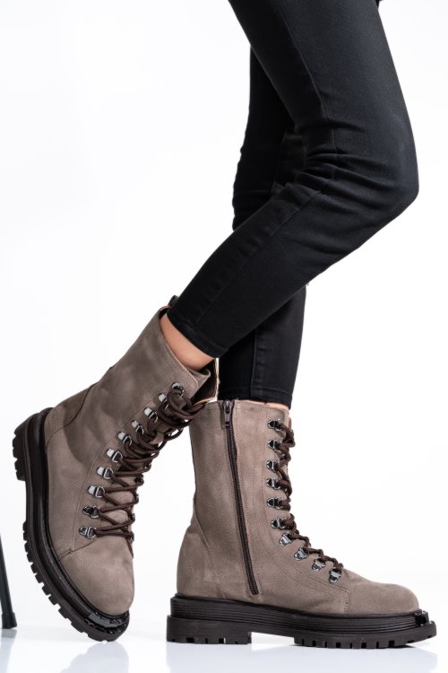 Bézs természetes bőr bakancs 2s7h32-037sp