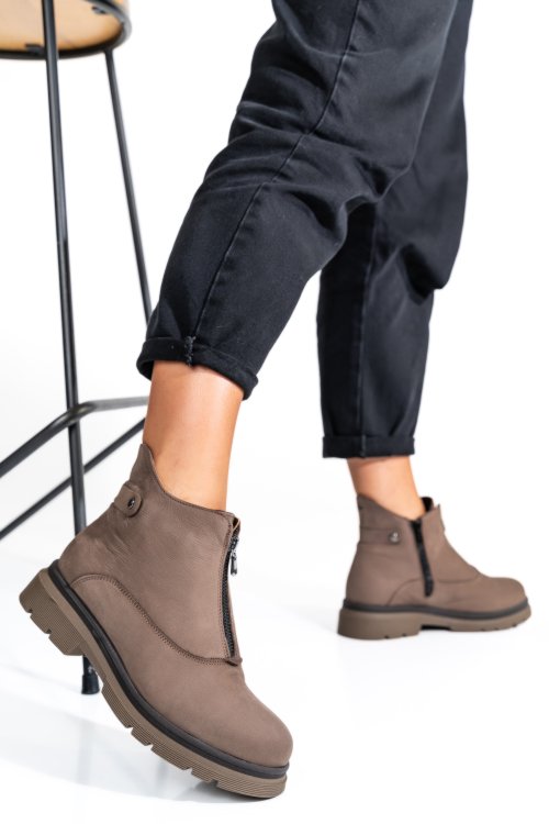 Bézs természetes bőr bakancs 2s7h32-035nbk