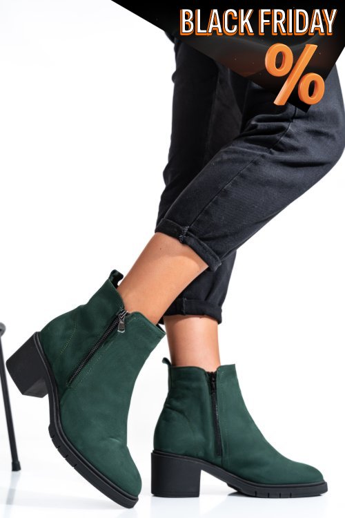 Zöld természetes bőr bakancs 2s7h32-026nbk