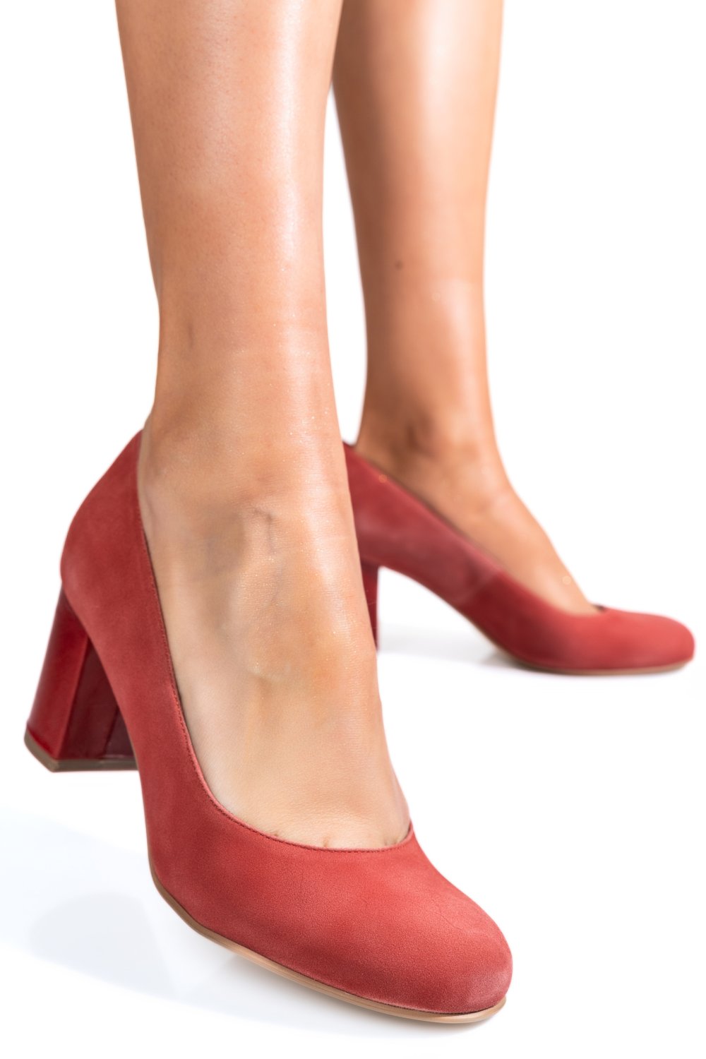 Rózsaszín természetes bőr magassarkú cipők 3s7h483