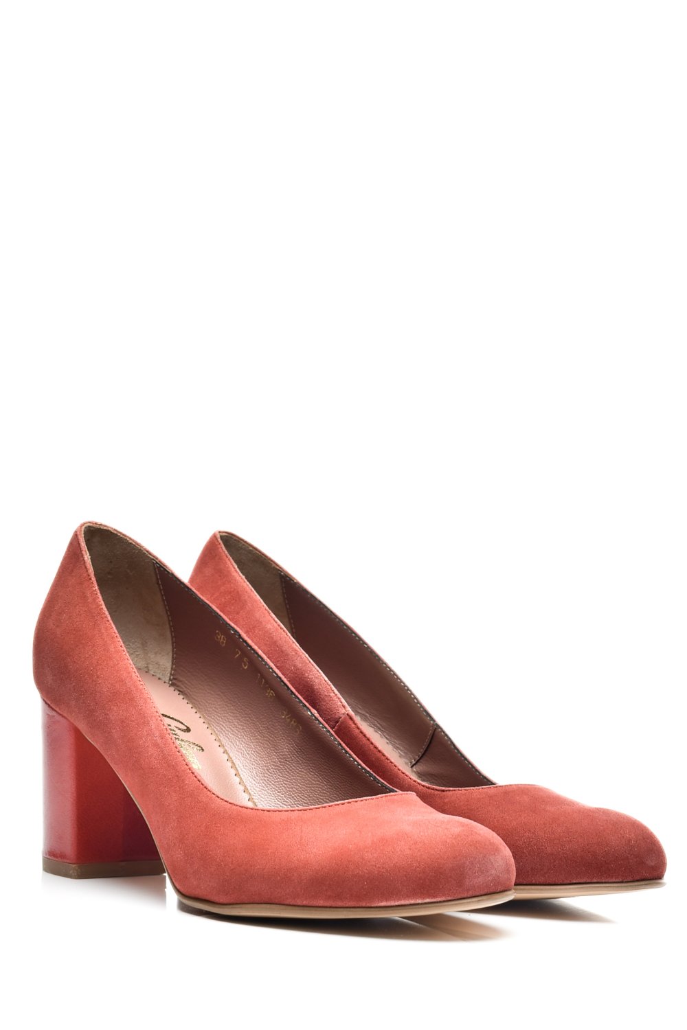 Rózsaszín természetes bőr magassarkú cipők 3s7h483