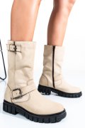 Bézs természetes bőr csizma 7s7h902