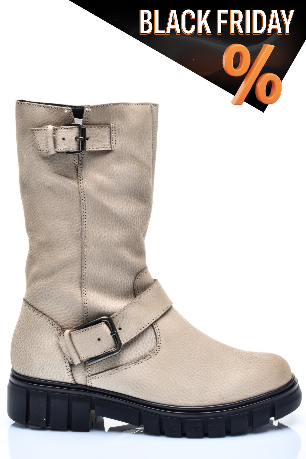 Bézs természetes bőr csizma 7s7h902