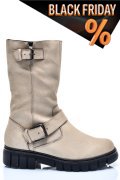 Bézs természetes bőr csizma 7s7h902