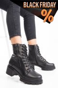 Fekete természetes bőr bakancs 2s7h12808np