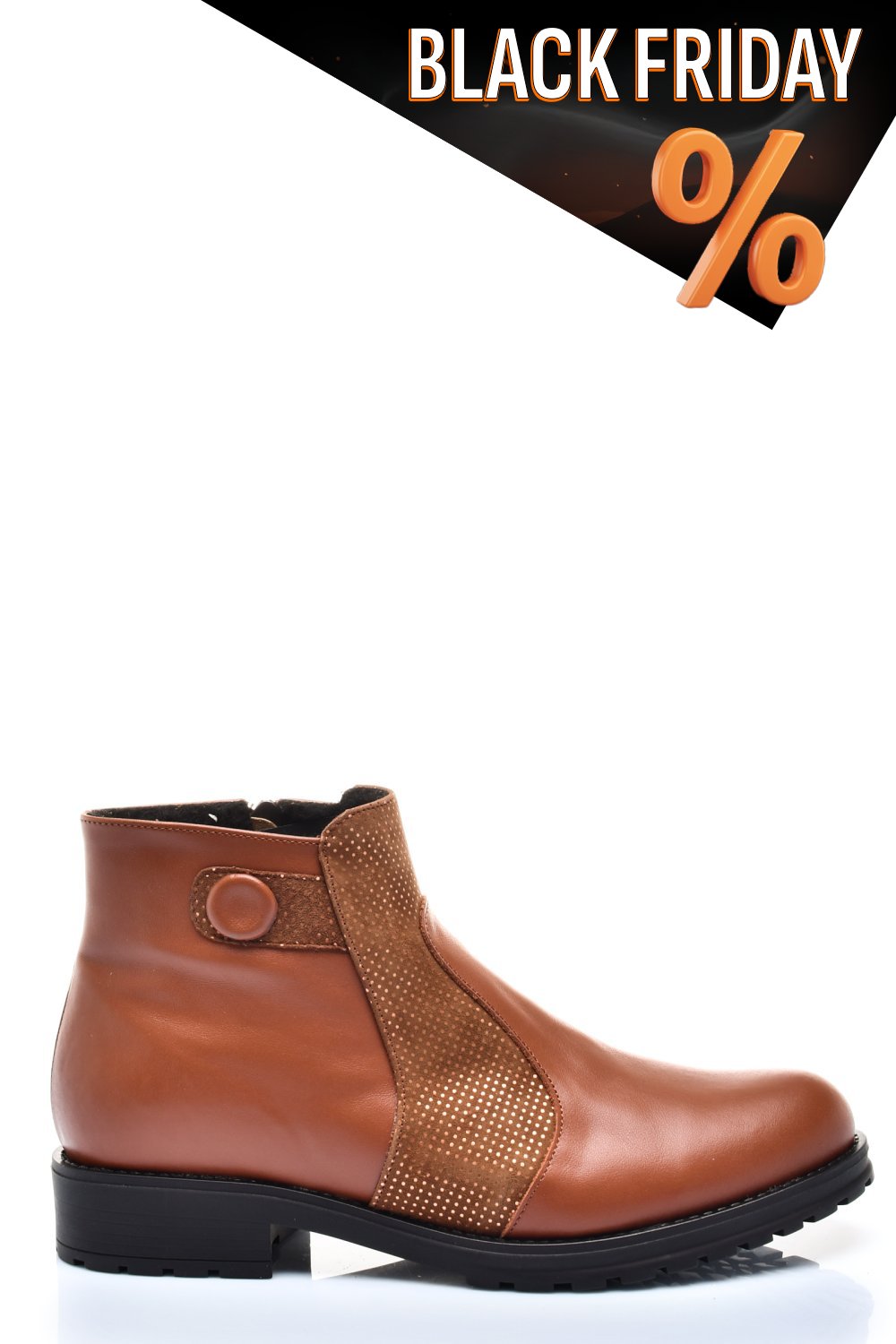 Barna természetes bőr bakancs 0s7h5