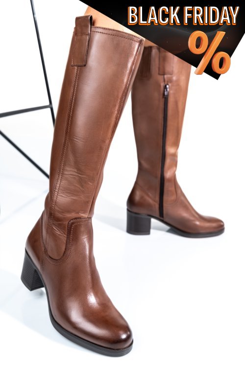 Barna természetes bőr csizma ws7hb70h06