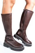 Barna természetes bőr csizma bs7hb06-3206