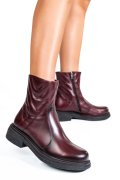 Bordó természetes bőr bakancs 4s7h24
