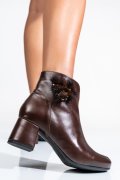 Barna természetes bőr bokacsizma 7s7h25