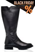 Fekete természetes bőr csizma ws7hb66h11