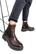 Barna természetes bőr bakancs vs7hb06-3204