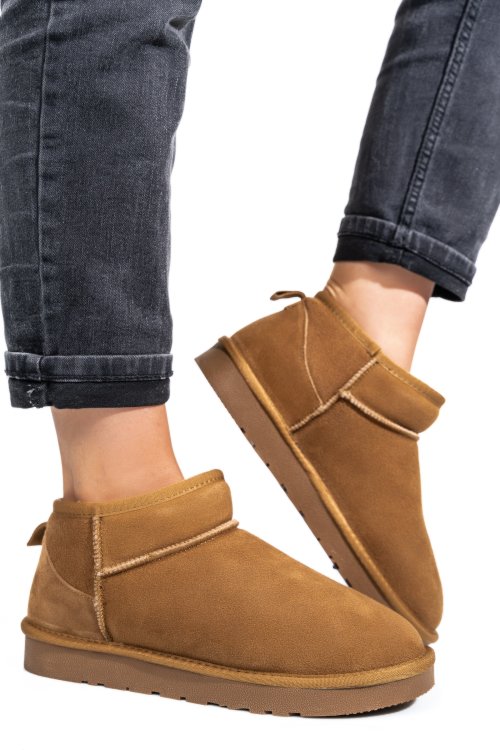 Barna természetes bőr bakancs 1s7h1200