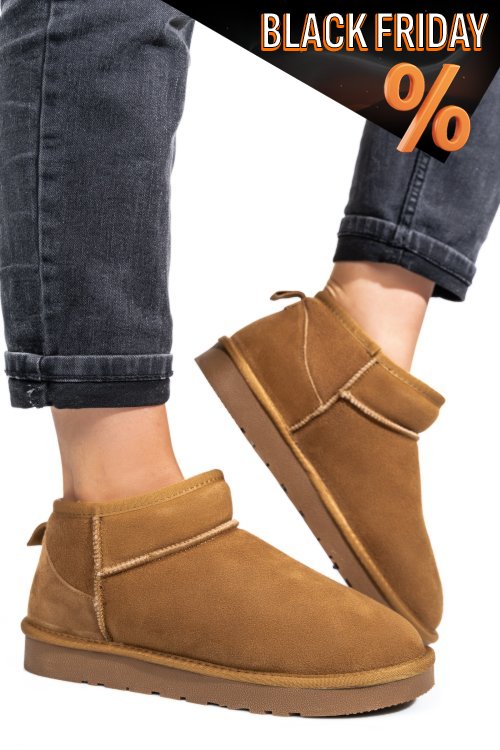 Barna természetes bőr bakancs 1s7h1200