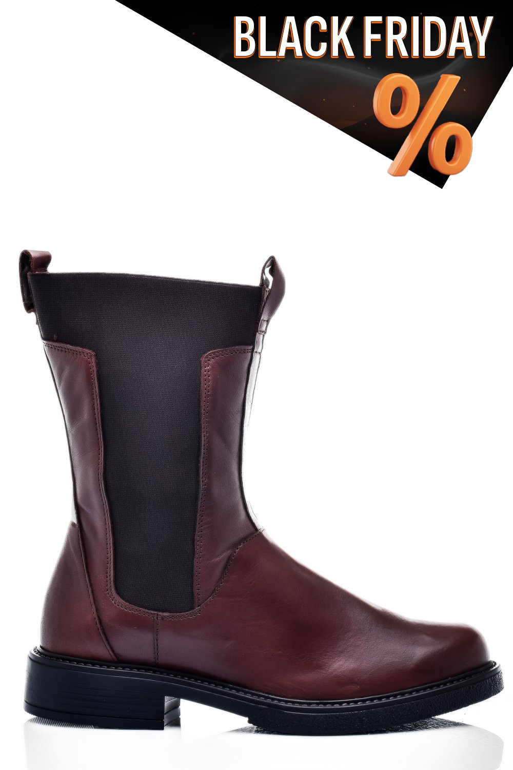 Barna természetes bőr bakancs 7s7h628