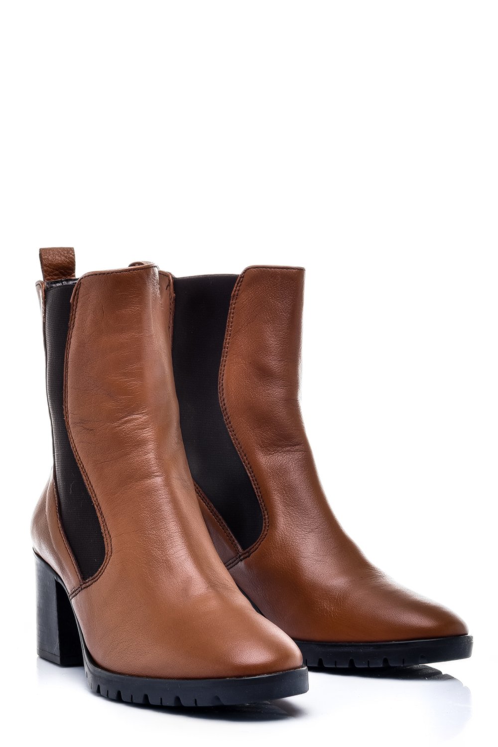 Barna természetes bőr bakancs 2s7h167