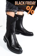 Fekete természetes bőr bakancs 7s7h628