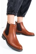 Barna természetes bőr bakancs 2s7h46-1002