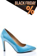 Kék természetes bőr magassarkú cipők 1s7h200