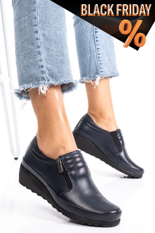 Tengerészkék természetes bőr alkalmi cipők 2s7h424